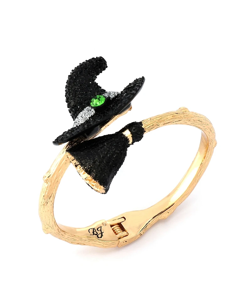 Betsey Johnson Faux Stone Witch Hat Bangle Bracelet