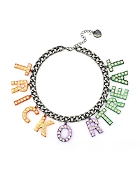Betsey Johnson Faux Stone Halloween Trick or Treat Statement Necklace