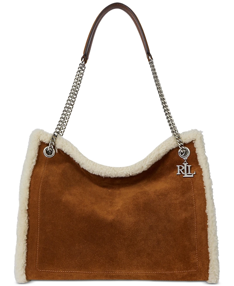 Lauren Ralph Lauren Bradley Large Suede Tote Bag