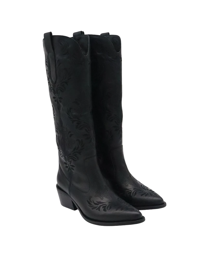 Stivali New York Women's Jolene Leather Cowboy Boots