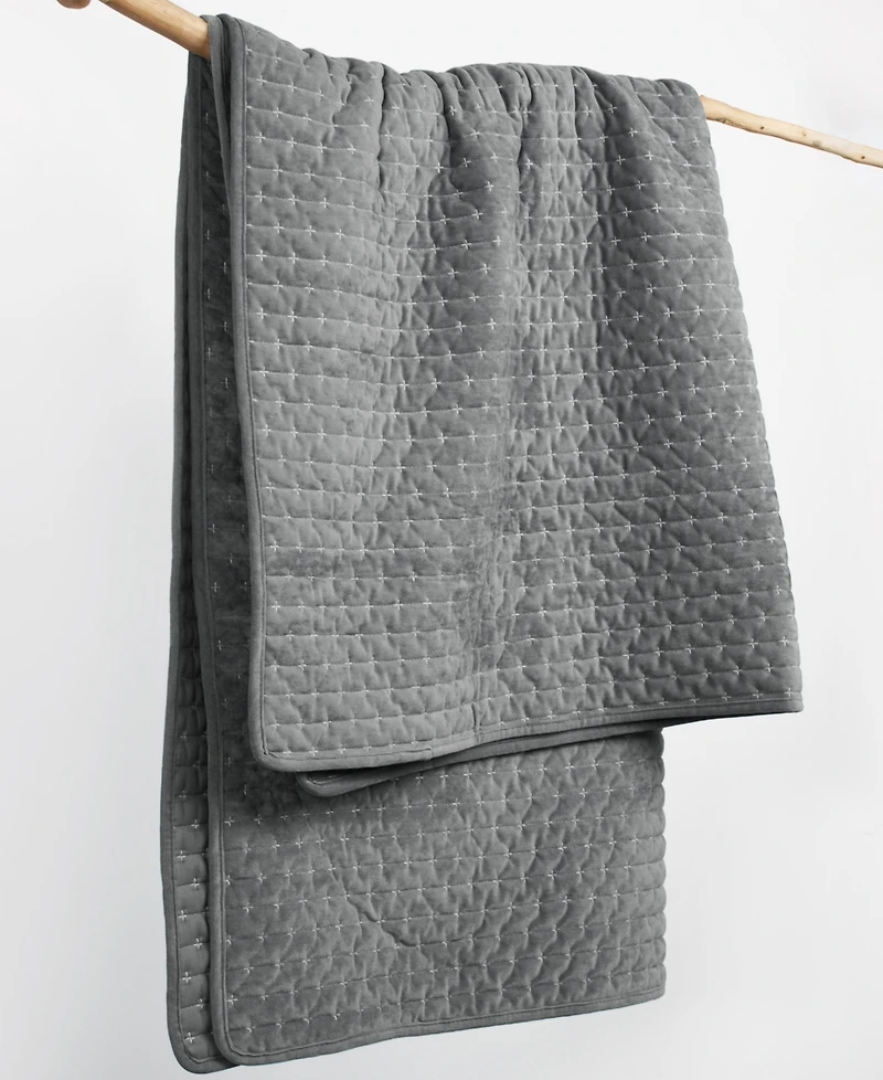 Levtex Velvet Stitch Reversible Quilted Throw, 50" x 60"