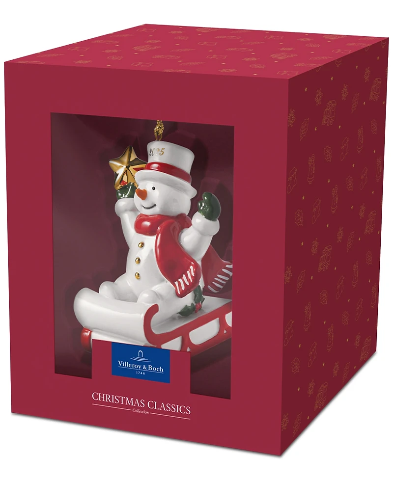 Villeroy & Boch 2025 Christmas Classics Annual Snowman Ornament