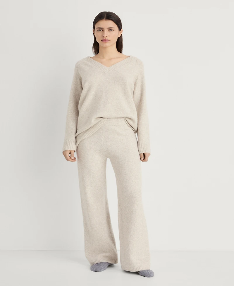 Mango Women's V-Neck Knit Sweater