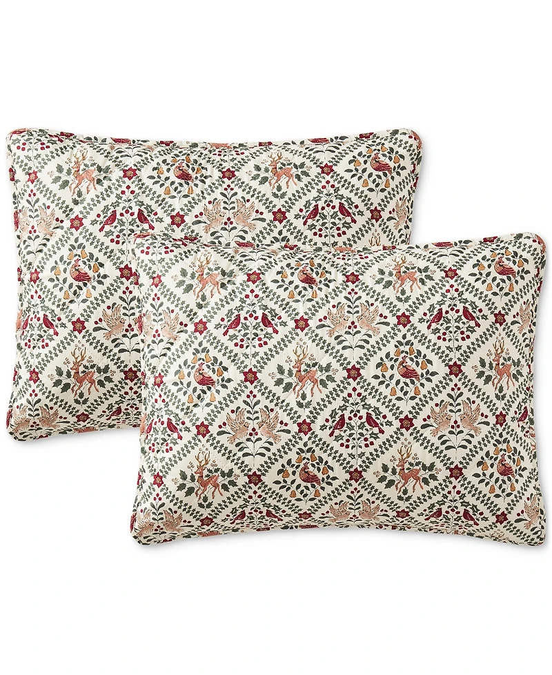 Seventh Studio Winter Diamond Holiday-Print Pinsonic Microfiber -Pc. Quilt Set