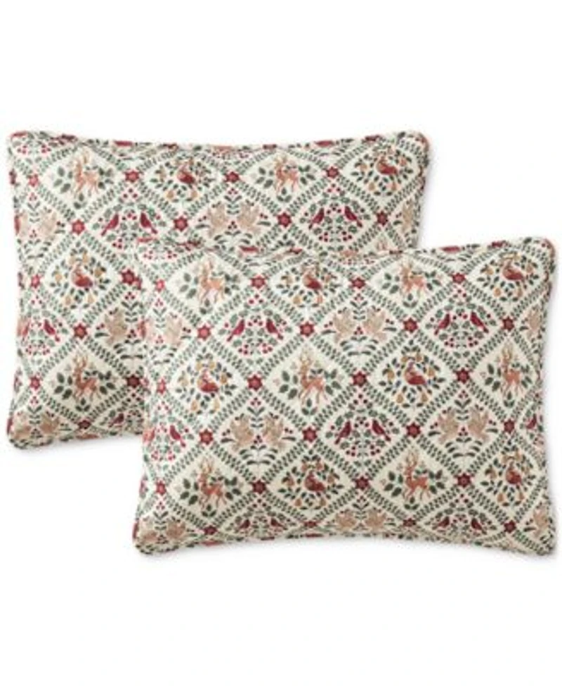 Seventh Studio Winter Diamond Holiday Print Pinsonic Microfiber Quilt Sets