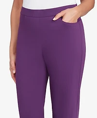 Alfred Dunner Women's Classic Allure Fitted Stretch Short Length Pants