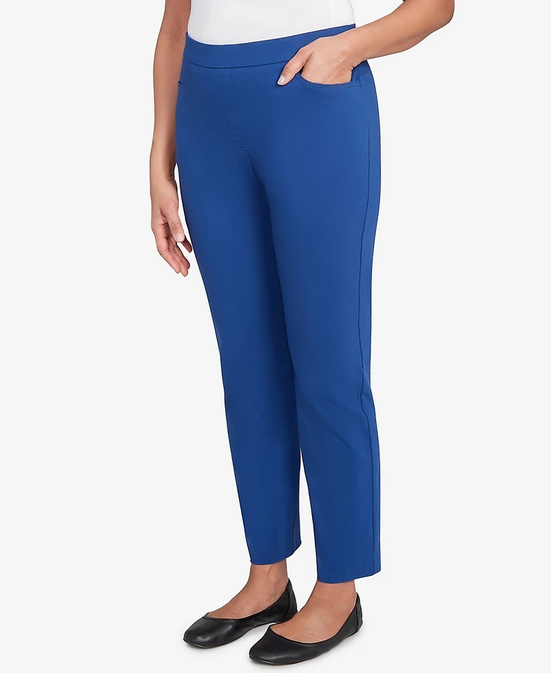 Alfred Dunner Women's Classic Allure Fitted Stretch Medium Length Pants