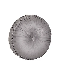 J Queen New York Mary Tufted Round Decorative Pillow, 15" x 15"