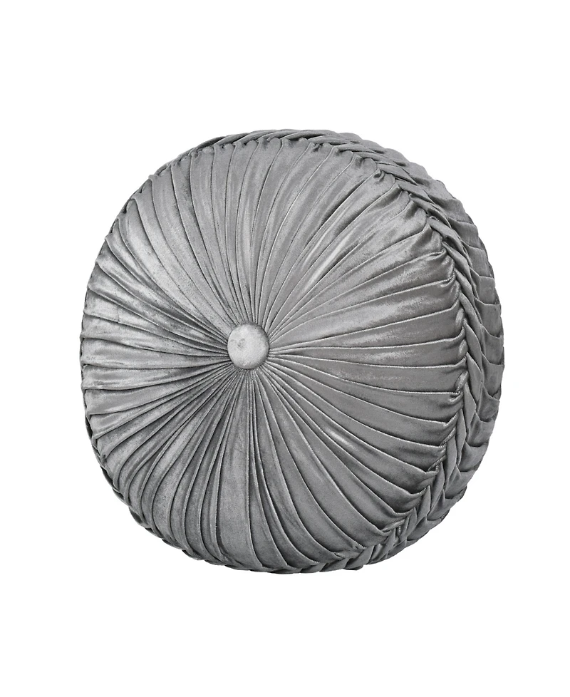 J Queen New York Annabelle Tufted Round Decorative Pillow, 15" x 15"
