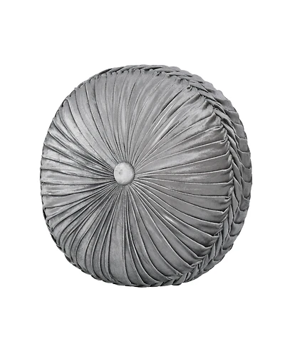 J Queen New York Annabelle Tufted Round Decorative Pillow, 15" x 15"