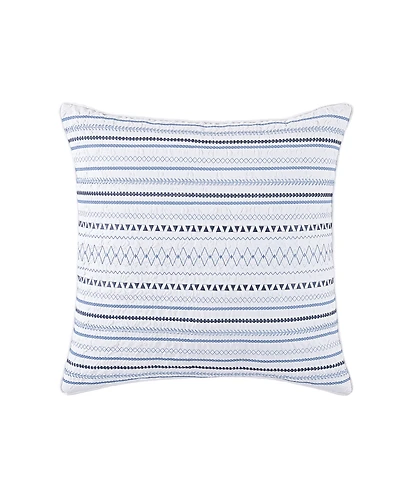 J Queen New York Bayside Embroidered Decorative Pillow, 20" x 20"