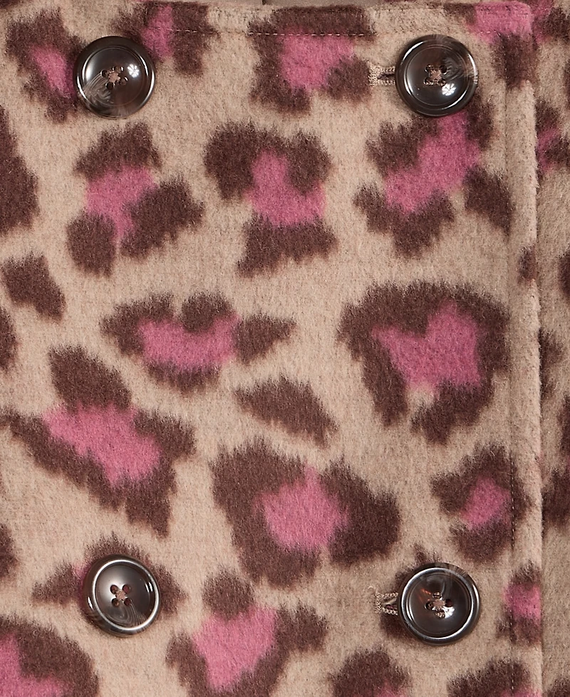 On 34th Women's Brushed Animal Print Shrunken Peacoat, Macy's Exclusive