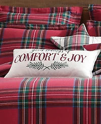 Levtex Spencer Plaid Comfort Embroidered Decorative Pillow, 12" x 24"