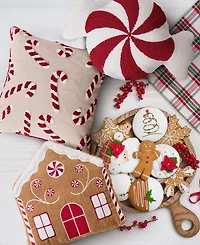Levtex Gingerbread Village Embroidered Decorative Pillow, 14" x 15"