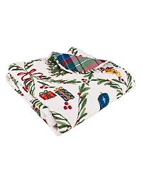 Levtex Festive Nutcrackers Reversible Quilted Throw, 50" x 60"
