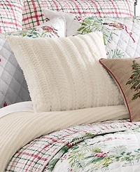Levtex Tinsel Tidings Textured Decorative Pillow, 18" x 18"