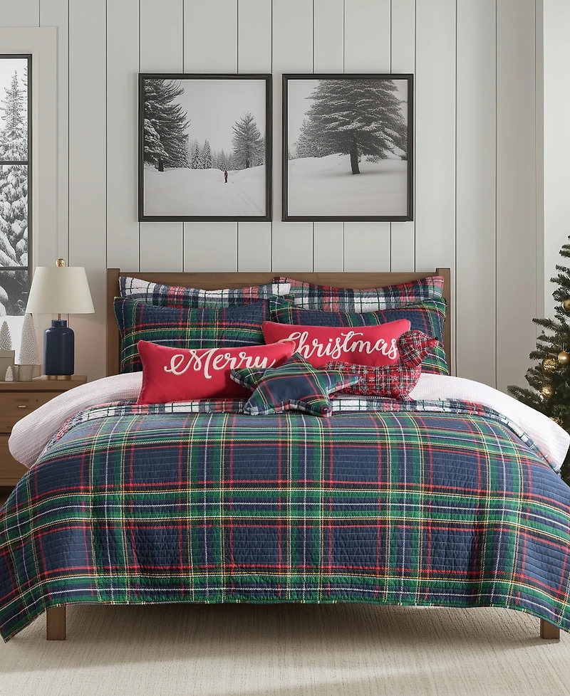 Levtex Spencer Plaid Star Shaped Decorative Pillow