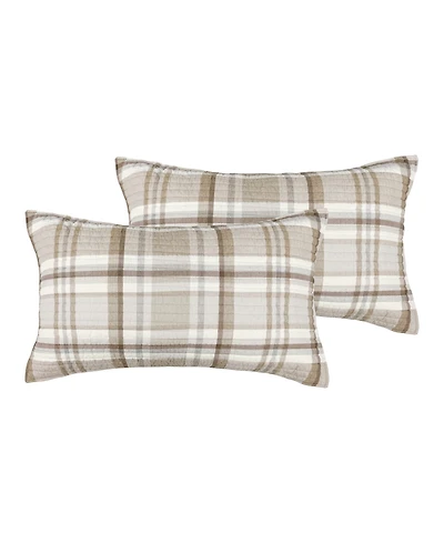 Levtex Spencer Red Plaid Quilted 2-Pc. Sham Set