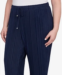 Hearts Of Palm Plus Solid Textured Hachi Pants