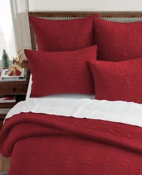 Levtex O Christmas Tree Stitching 2-Pc. Sham Set, European