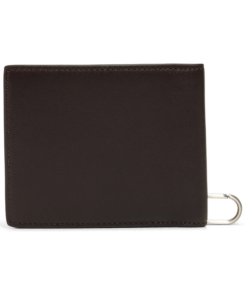 Brooks Brothers Men's Bi-Fold Wallet and Keychain Gift Set