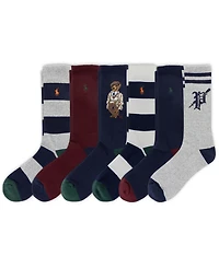 Polo Ralph Lauren Men's 6-Pack Bear Crew Socks