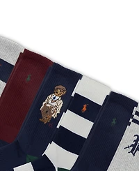 Polo Ralph Lauren Men's 6-Pack Bear Crew Socks