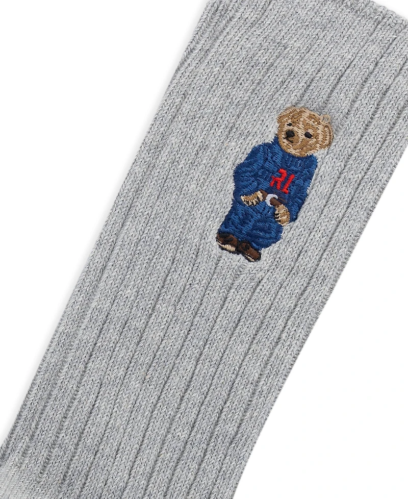 Polo Ralph Lauren Men's Embroidered Bear Crew Socks