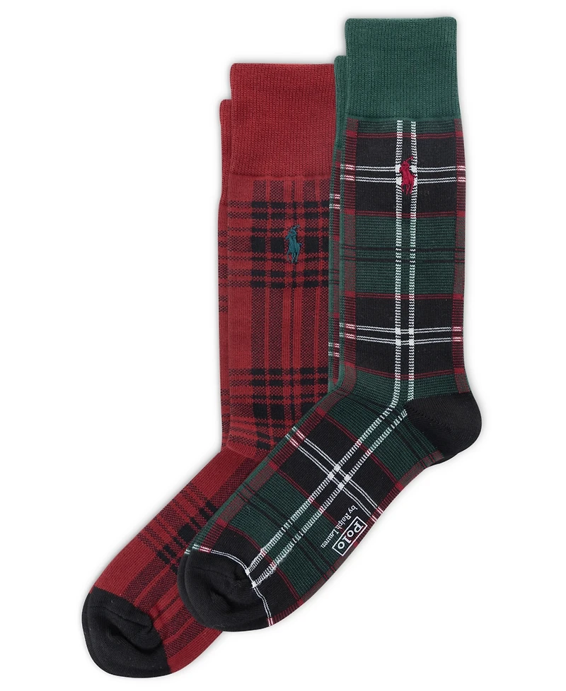 Polo Ralph Lauren Men's 2-Pack Holiday Plaids Socks