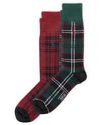 Polo Ralph Lauren Men's 2-Pack Holiday Plaids Socks