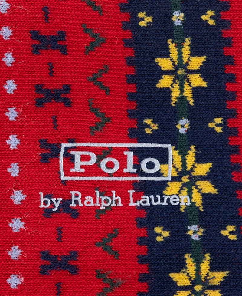 Polo Ralph Lauren Men's 3-Pack Novelty Slack Socks
