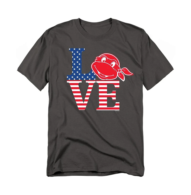 Logovision Men's Teenage Mutant Ninja Turtles Love 4th Of July T-Shirt