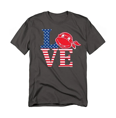 Logovision Men's Teenage Mutant Ninja Turtles Love 4th Of July T-Shirt