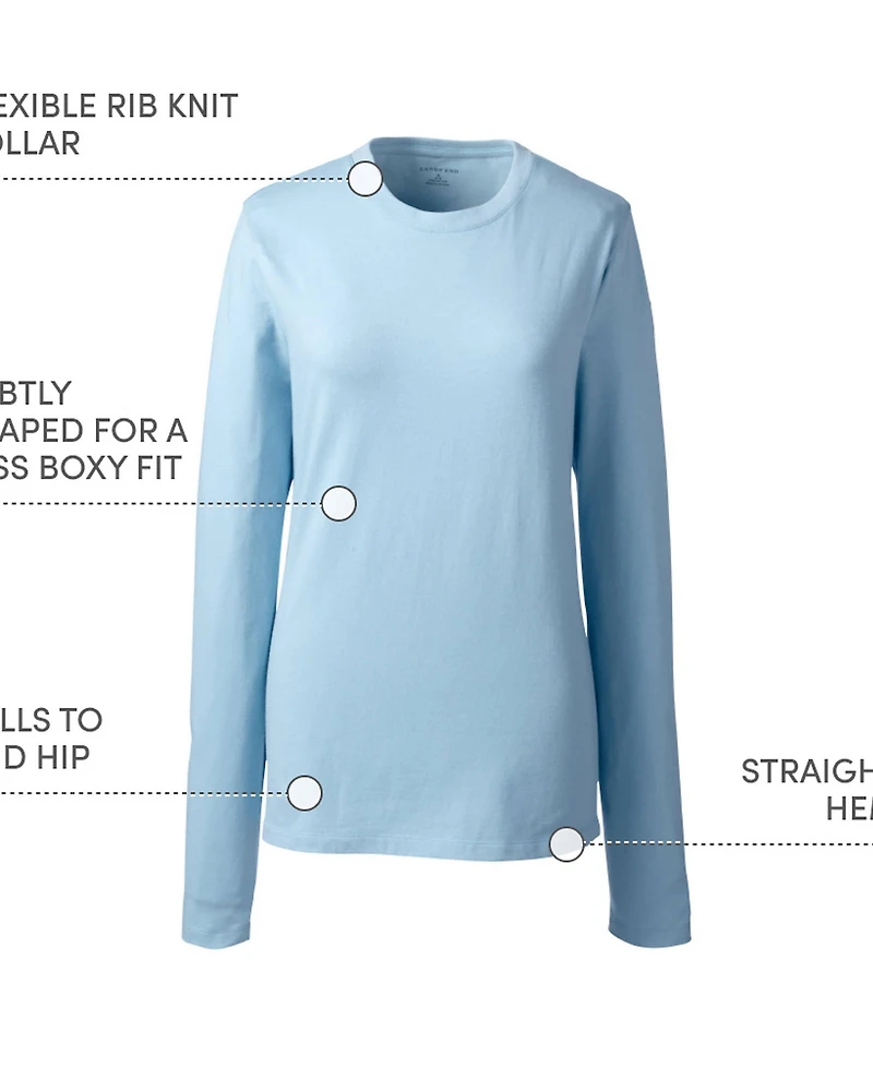 Lands' End Women's Long Sleeve Essential T-shirt
