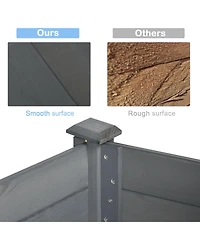 Outsunny 34" Raised Garden Bed Elevated Wooden Planter Box with Holes,