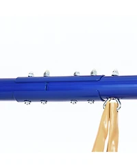 Outsunny 4-in-1 Kids Metal Swing Set for Backyard