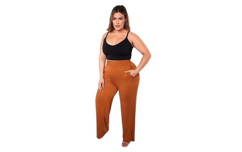 Rebdolls Plus Neck Strappy Crop Top - Black