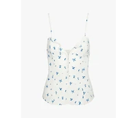 WeWoreWhat Women's Ruffle Corset Top