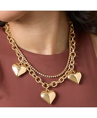 Jessica Simpson Triple Heart Statement Necklace