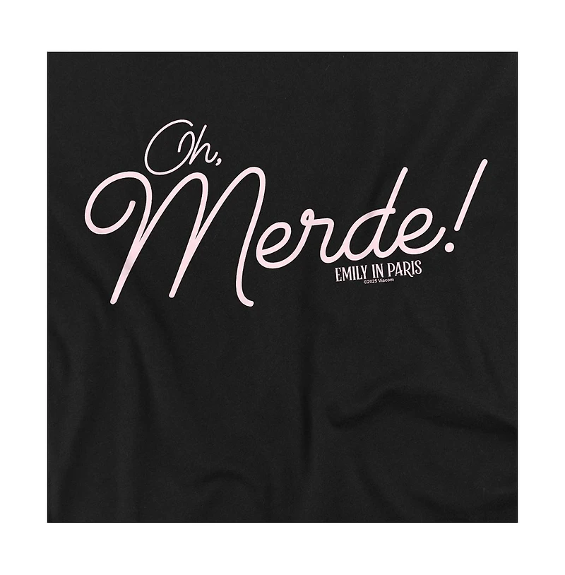 Logovision Men's Emily Paris Oh, Merde! T-Shirt