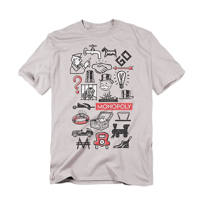 Logovision Men's Monopoly Icons T-Shirt