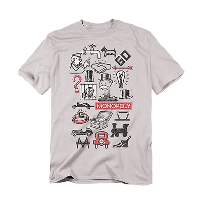 Logovision Men's Monopoly Icons T-Shirt