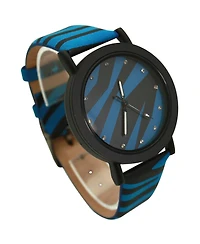 Olivia Pratt Blue Zebra Colorful Strap Women Watch