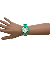 Olivia Pratt Mint Polka Dots Silicone Band Women Watch