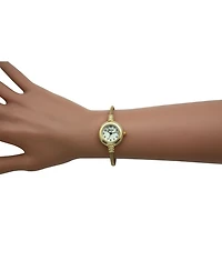 Olivia Pratt Gold Thin Swirl Delicate Bangle Women Watch