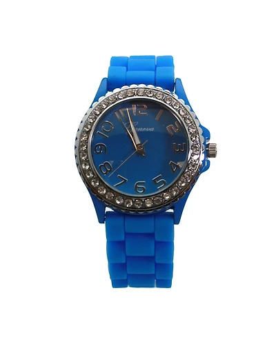 Olivia Pratt Every Day Silicone and Rhinestones Colorful Women Watch