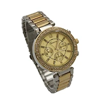 Two Tone Rhinestone Elegante Two Tone Watch