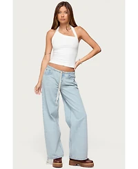 Edikted Women's Meggie Low Rise Jeans