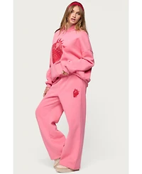 Edikted Women's Strawberry Babe Sweatpants
