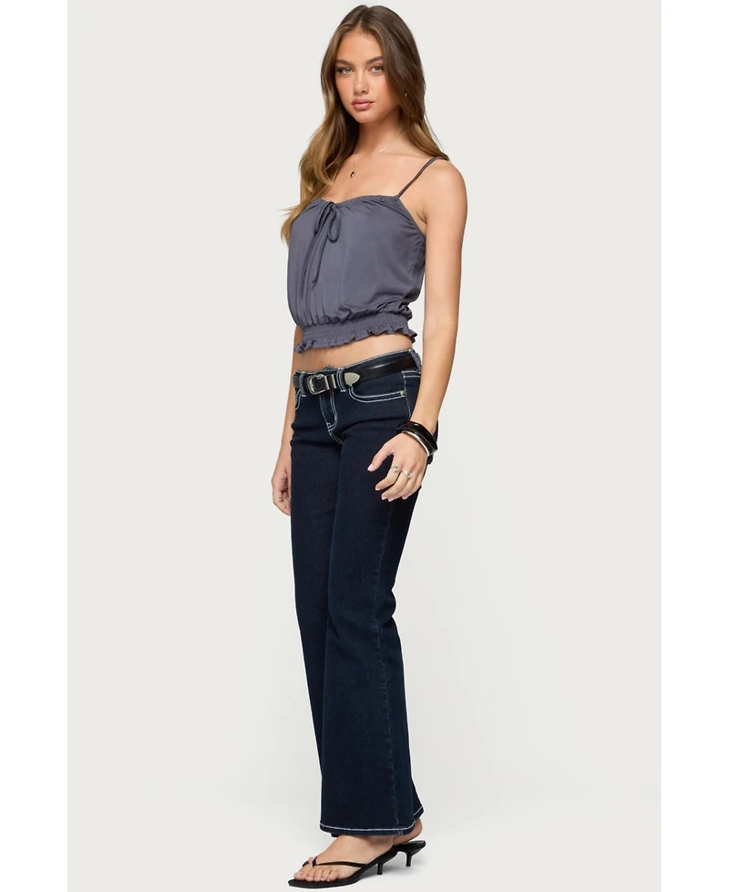 Edikted Women's Ripley Tie Front Tank Top